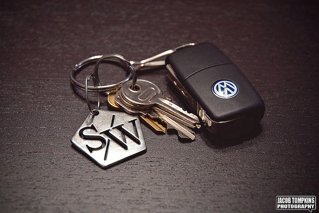 Volkswagen Padlock Blacksmith Lock Key Brass Patina VW Key Set Lot SOLID METAL 